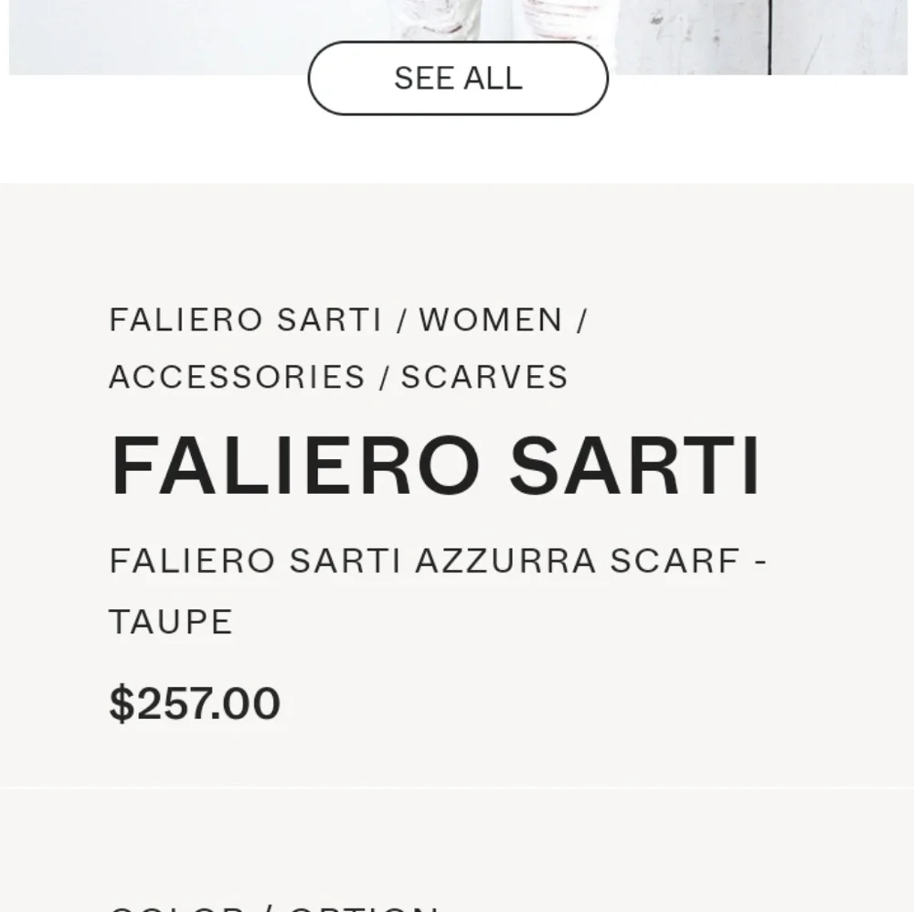 Faliero sarti Azzura scarf.